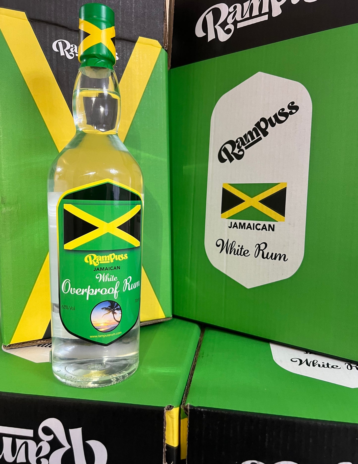 Rampuss Jamaican White Rum 63% vol Case of Six